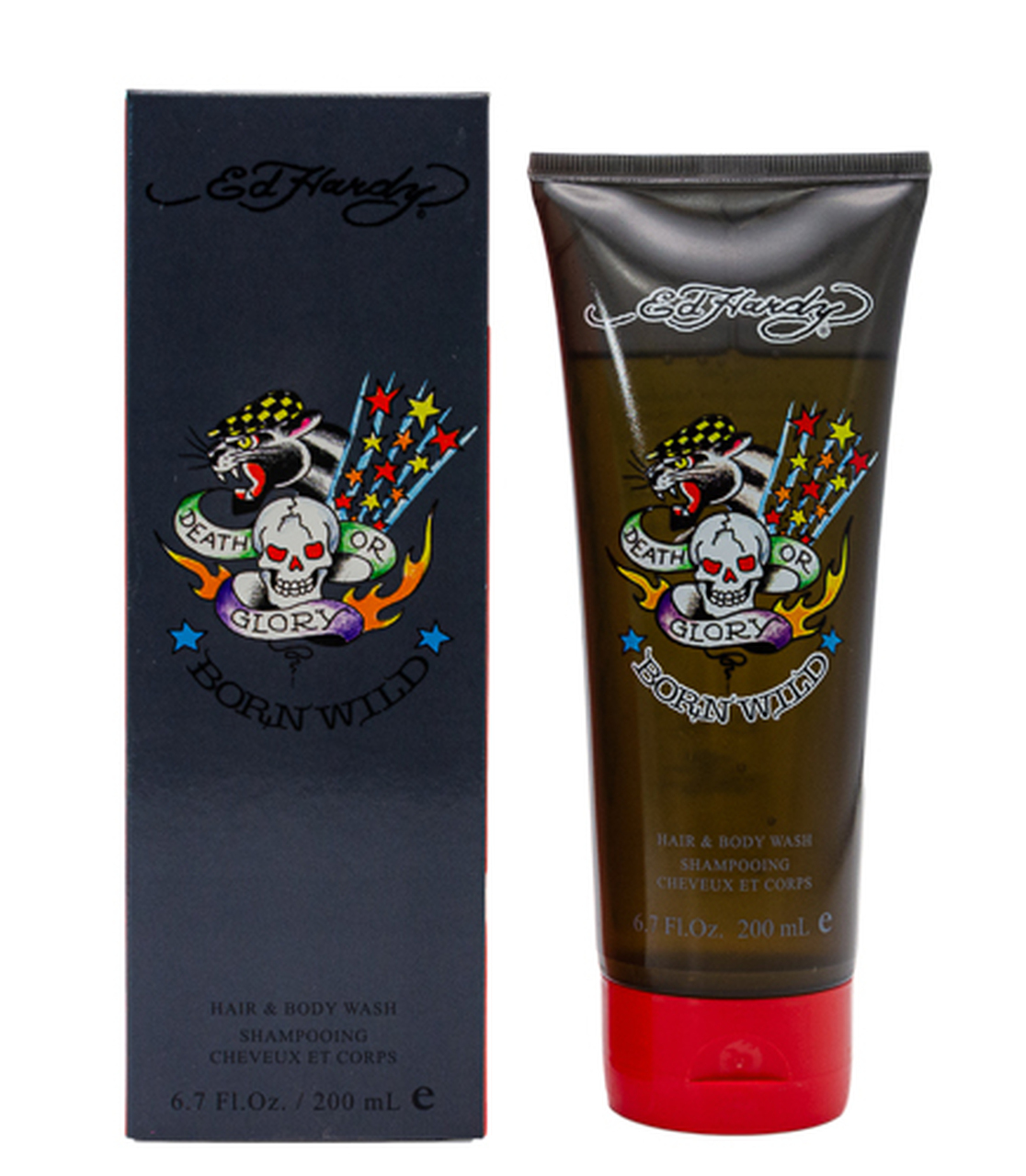 Christian Audigier Ed Hardy Born Wild Hair And Body Wash Shampooing 200ml Men