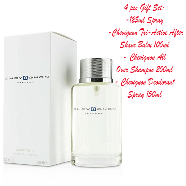 Jacques Bogart Chevignon 4pcs Gift Set 125ml EDT Spray Men