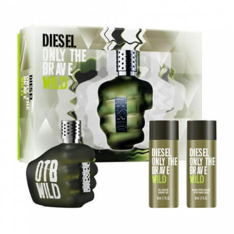 Diesel Only The Brave Wild 3pcs Gift Set 75ml EDT Spray Men