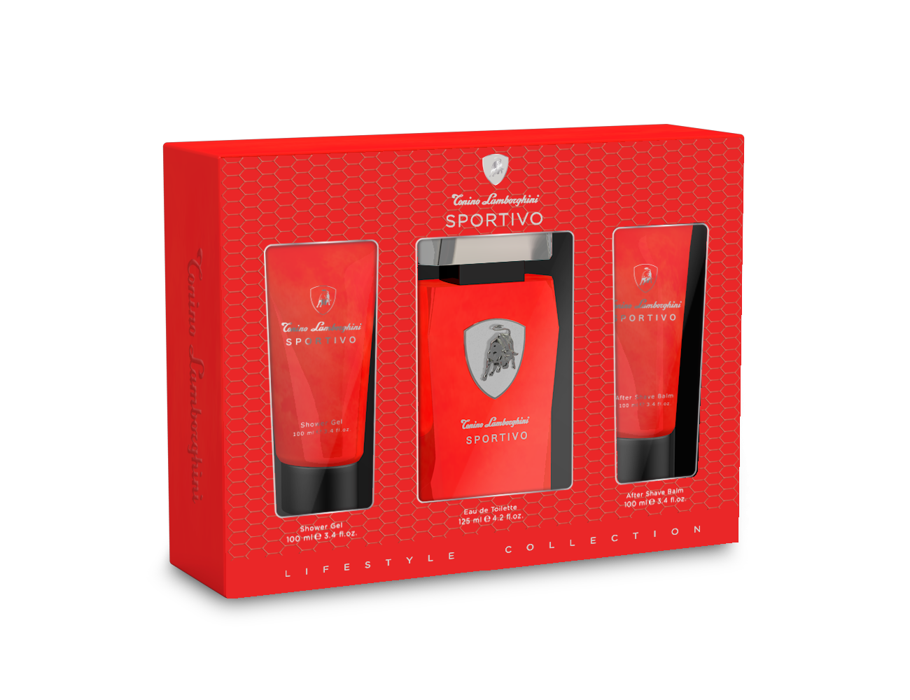 Lamborghini Sportivo 3pcs Gift Set 125ml EDT Spray Men