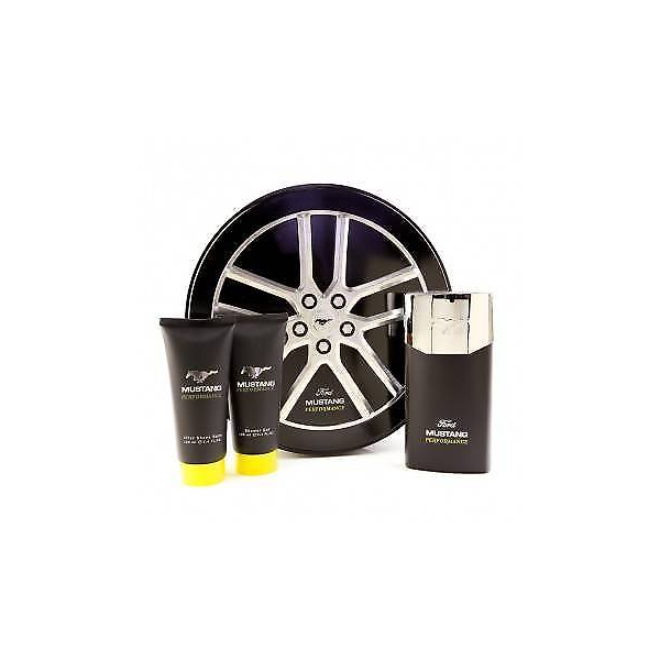 Gift Set Contains:  - Ford Mustang Performance 100ml EDT Spray Men - Ford Mustang Performance Shower Gel 100ml - Ford Mustang Performance After Shave Balm 100ml